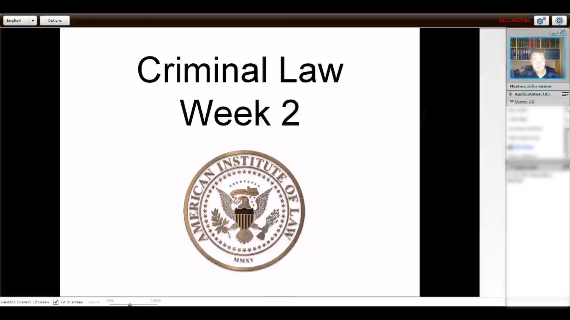 Criminal Law-Week Two, Class One